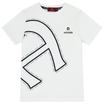 Boys White Logo T-Shirt