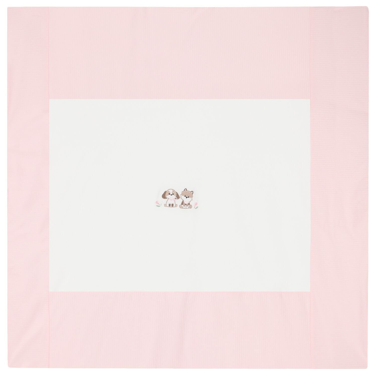 Baby Girls White & Pink Blanket, 1, hi-res