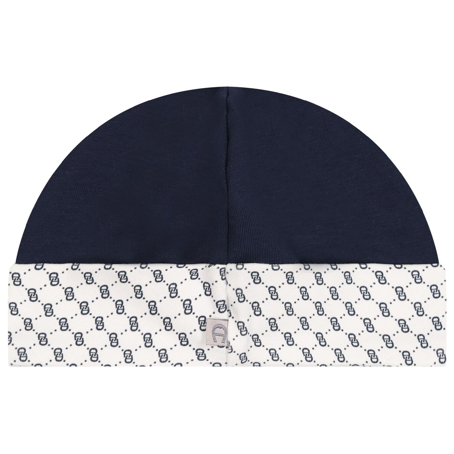 Baby Boys Navy Blue & White Logo Hat, 2, hi-res