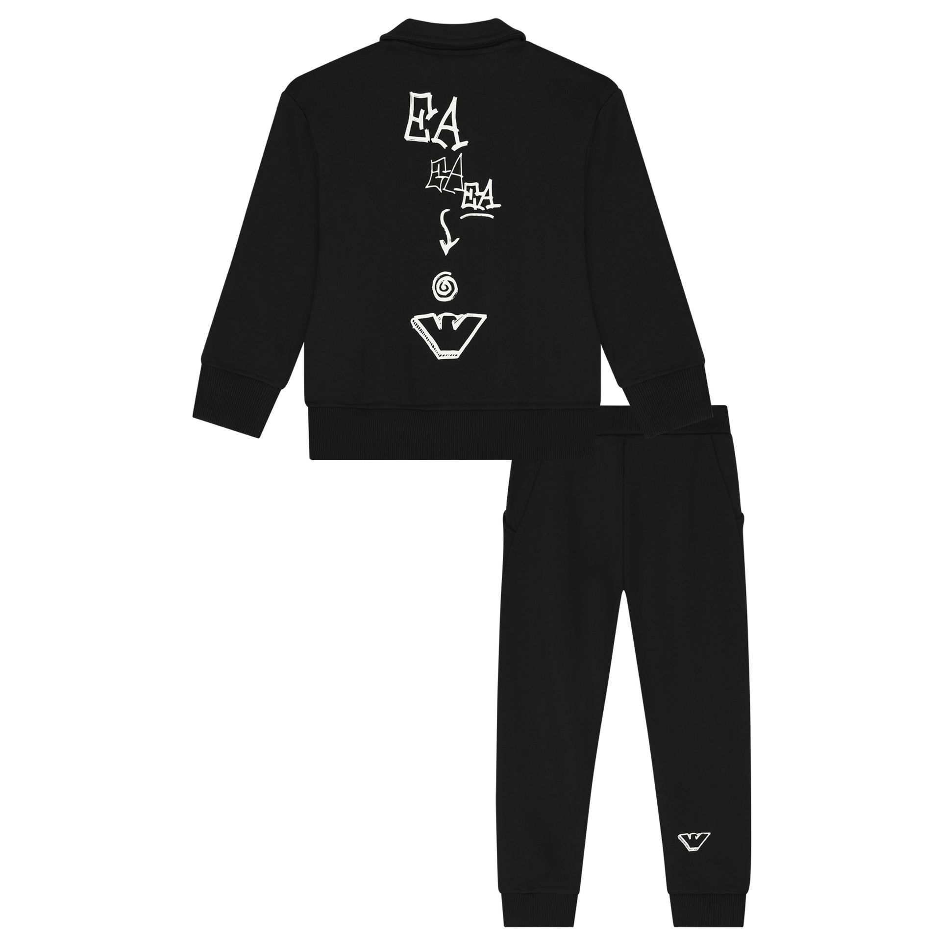 Emporio Armani Boys Black Logo Tracksuit