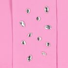 Girls Pink Bow Puff Sleeve Dress, 1, hi-res