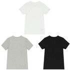Boys Black, Grey & White Logo T-Shirts ( 3-Pack ), 2, hi-res
