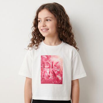 Girls White Logo T-Shirt