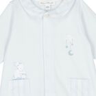 Baby Boys Blue & Ivory Logo Babygrow, 4, hi-res