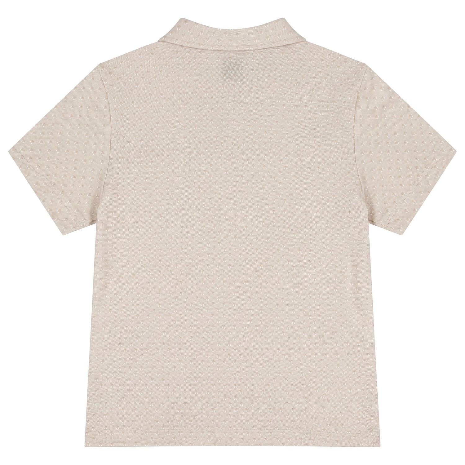 Boys Beige Logo Polo Shirt, 1, hi-res