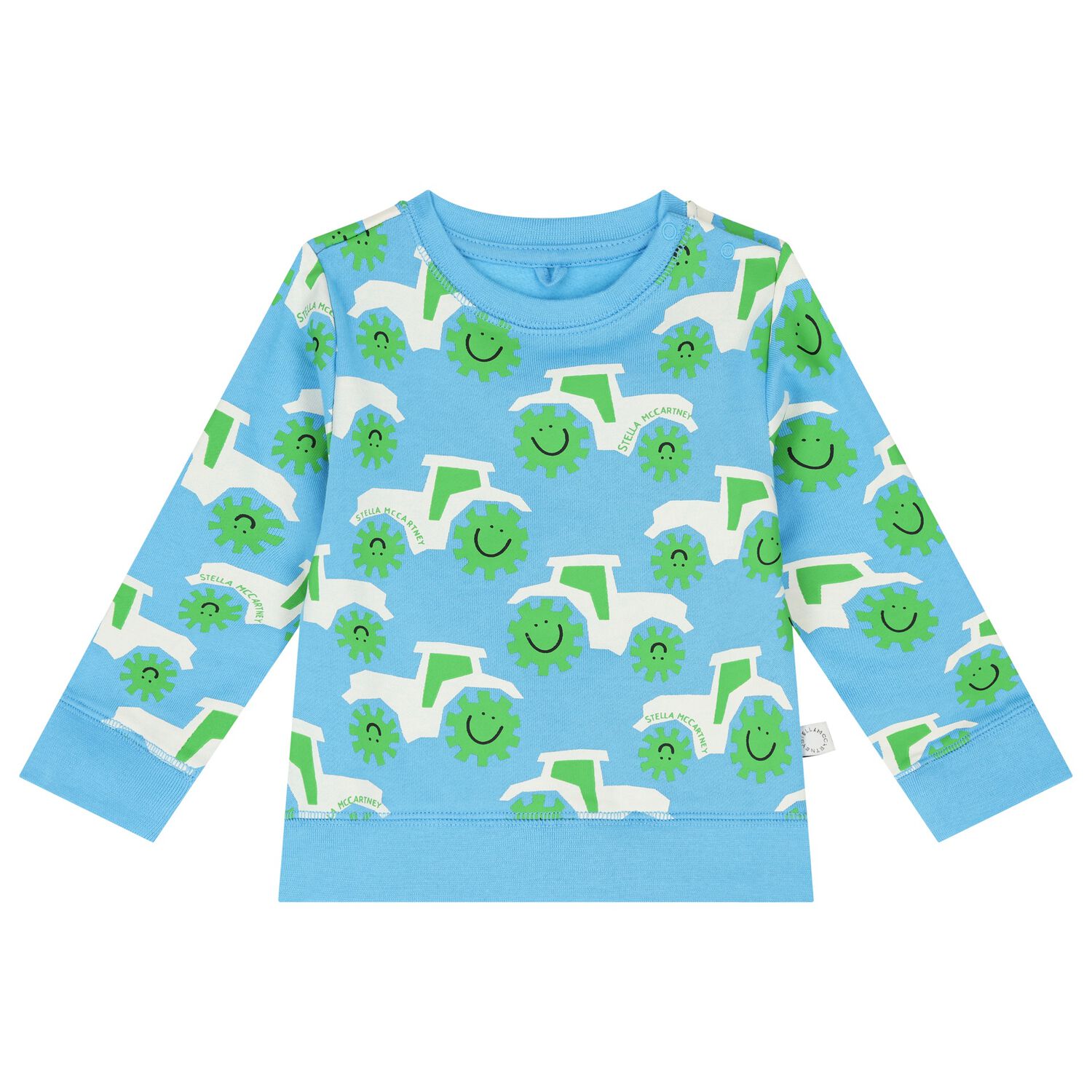 Younger Boys Blue Tractor Logo Sweatshirt, 1, hi-res image number null