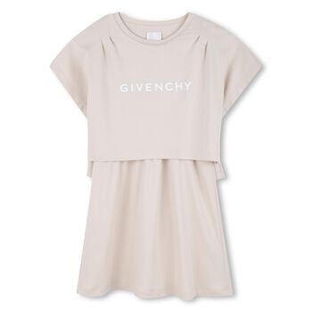 Girls Ivory Logo Dress