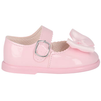 Baby Girls Pink Leather Pre Walker Shoes