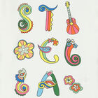 تيشيرت بالشعار باللون العاجي للبنات, 1, hi-res