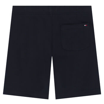 Boys Navy Blue Logo Shorts