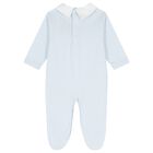 Baby Boys Blue Giraffe Laugh Babygrow, 1, hi-res