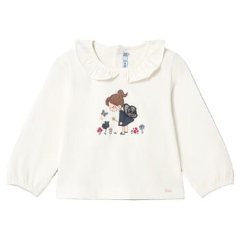 Younger Girls White Fairy Long Sleeve Top