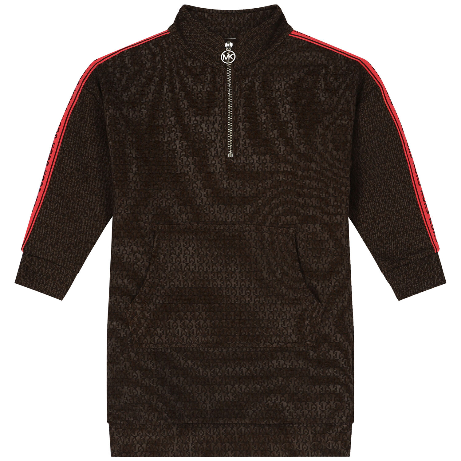 Girls Brown Logo Sweatshirt Dress, 1, hi-res image number null