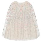 Girls Ivory Floral & Tulle Cape Dress, 1, hi-res