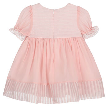 Younger Girls Pink Bow Dress