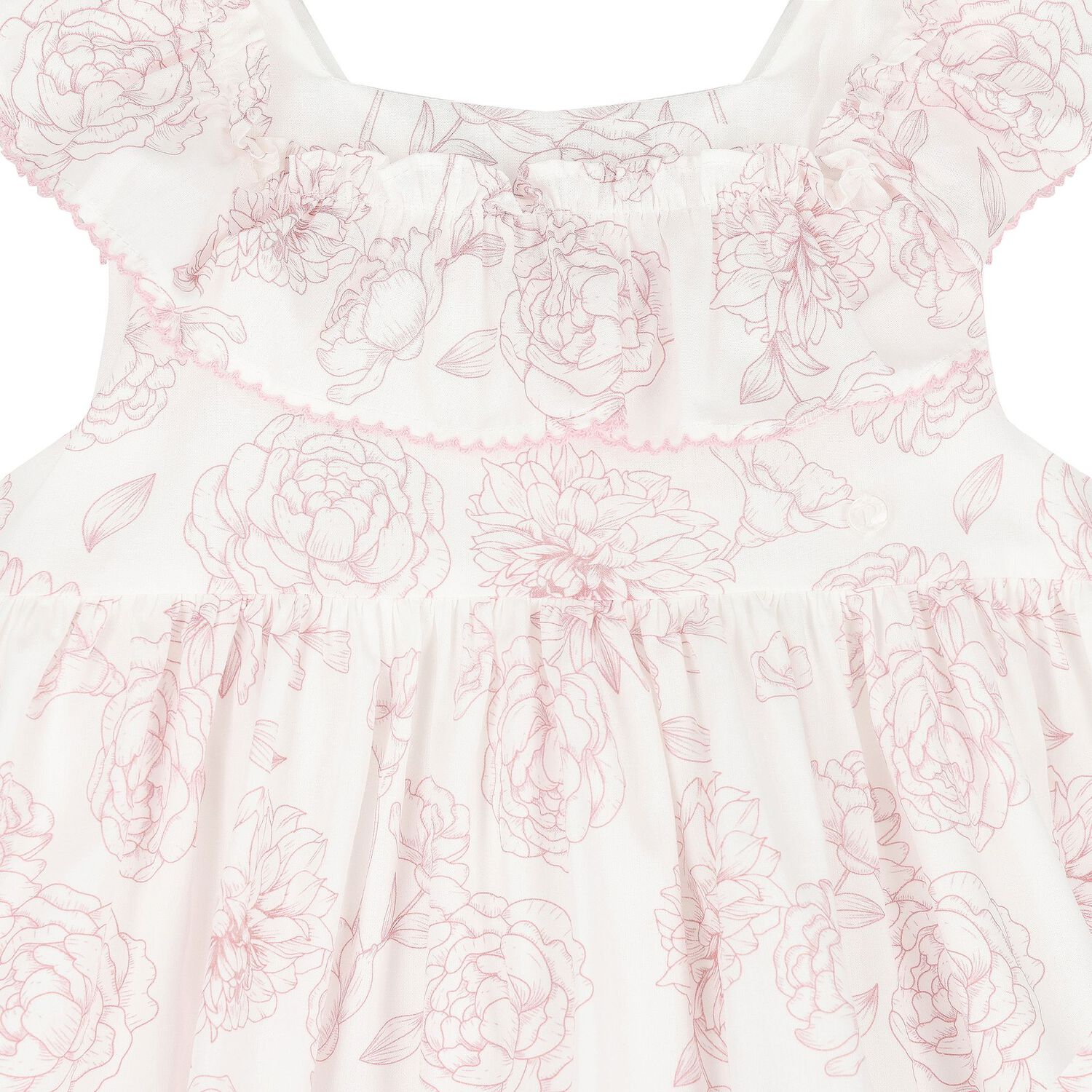 Girls White & Pink Floral Dress, 1, hi-res image number null