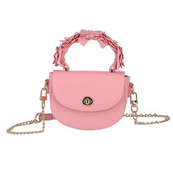 Girls Pink Floral Handbag