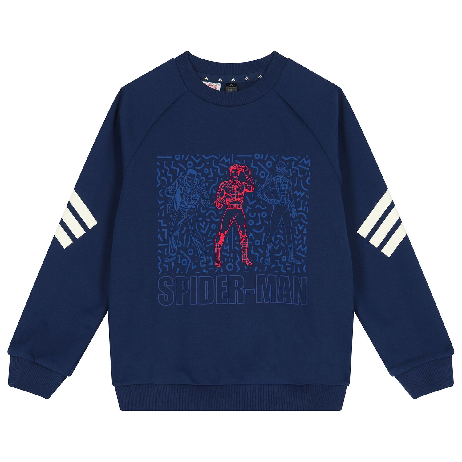 بدله رياضيه للاولاد بشعار مارفل باللون الكحلى , 1, hi-res