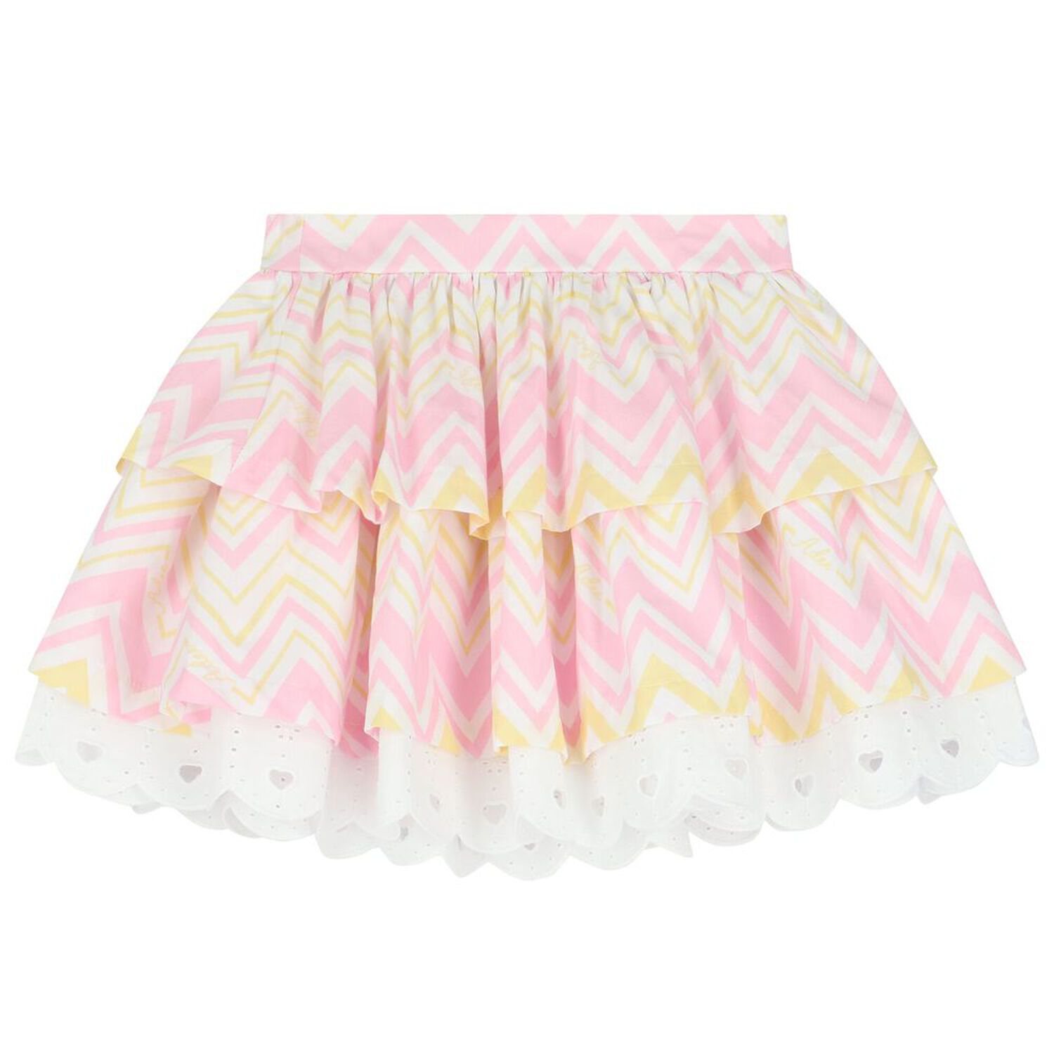 Girls Pink & White Heart Skirt Set, 1, hi-res image number null