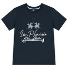 Boys Navy Blue Logo T-Shirt, 1, hi-res