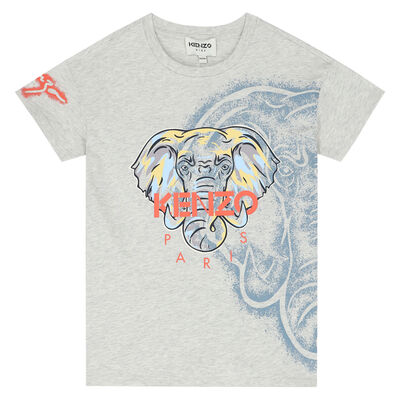 Boys Grey Elephant T-Shirt