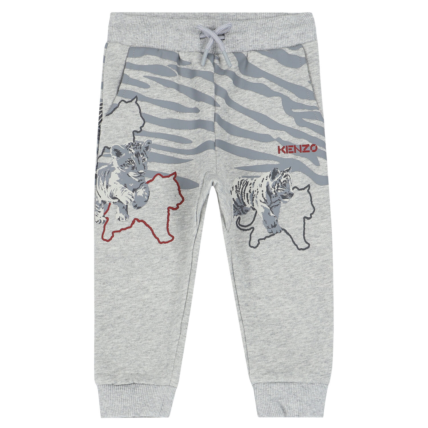 Younger Boys Grey Logo Joggers, 1, hi-res