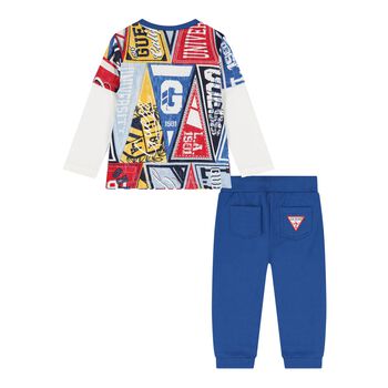 Baby Boys Multi-Coloured Logo Trouser Set