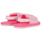 Girls Pink Flower Sandals, 1, hi-res