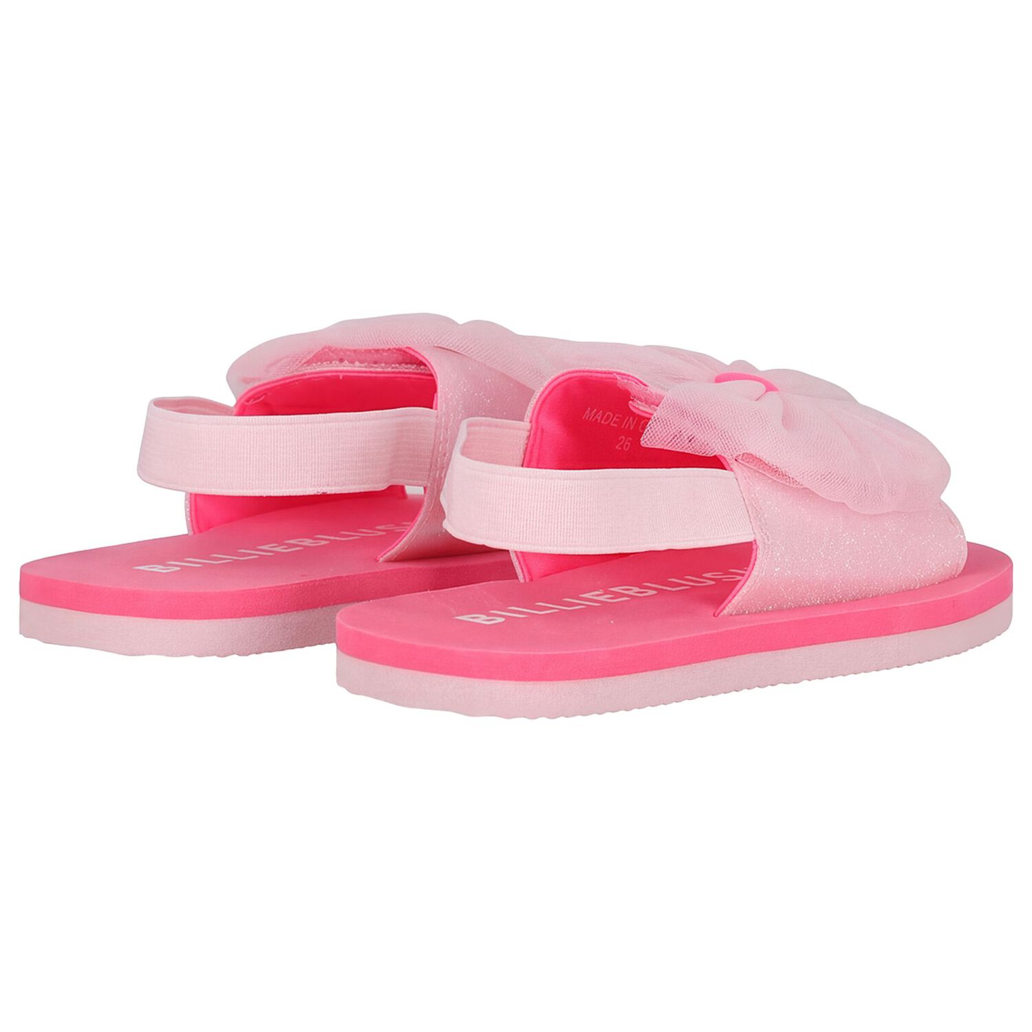 Girls Pink Flower Sandals, 1, hi-res
