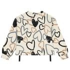 Girls Ivory Heart Sweatshirt, 1, hi-res