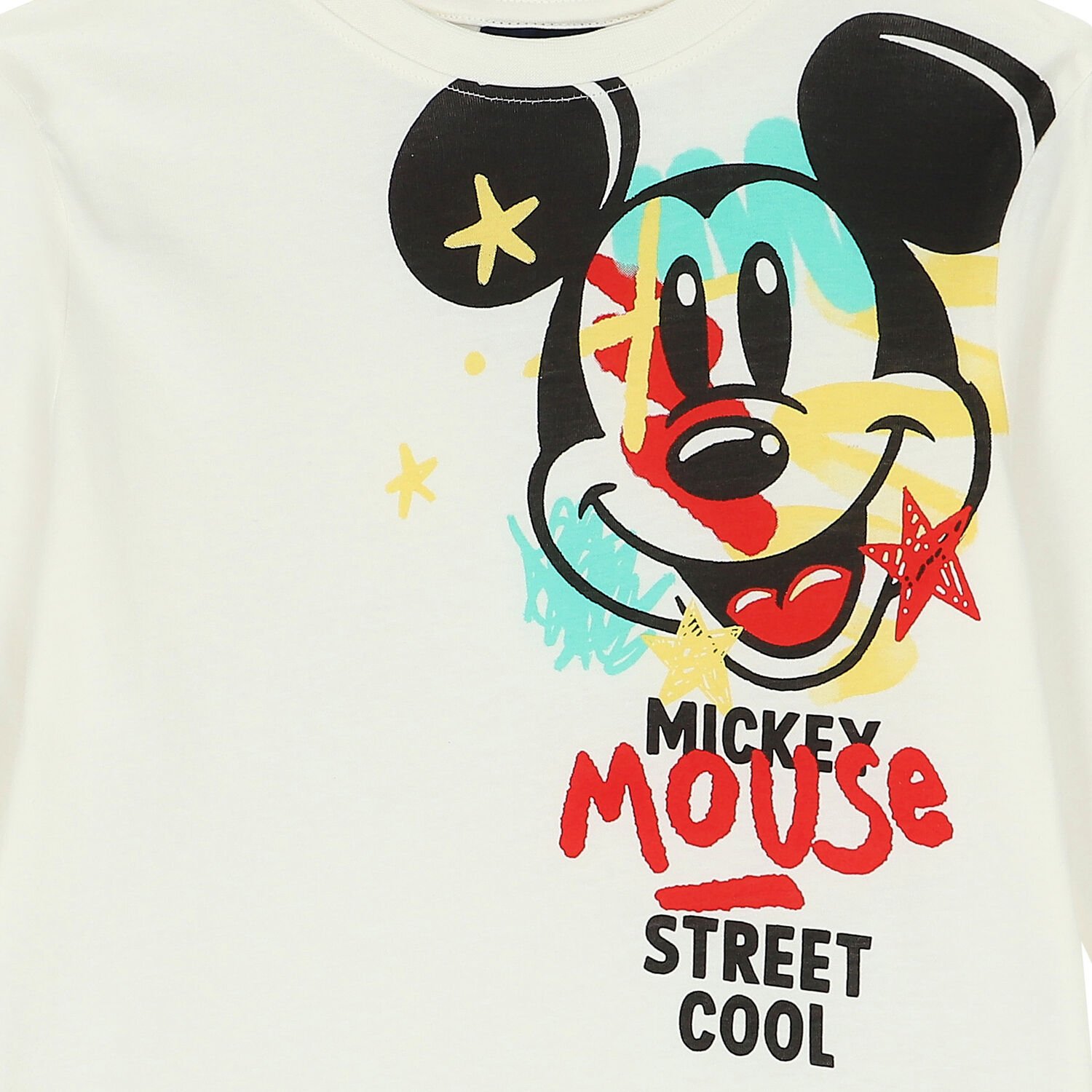 Ivory Mickey Mouse Long Sleeve Top, 1, hi-res