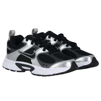 Boys Black & Silver V5 Rnr Lace Trainers