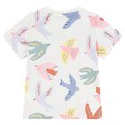 Girls White Birds T-Shirt, 1, hi-res