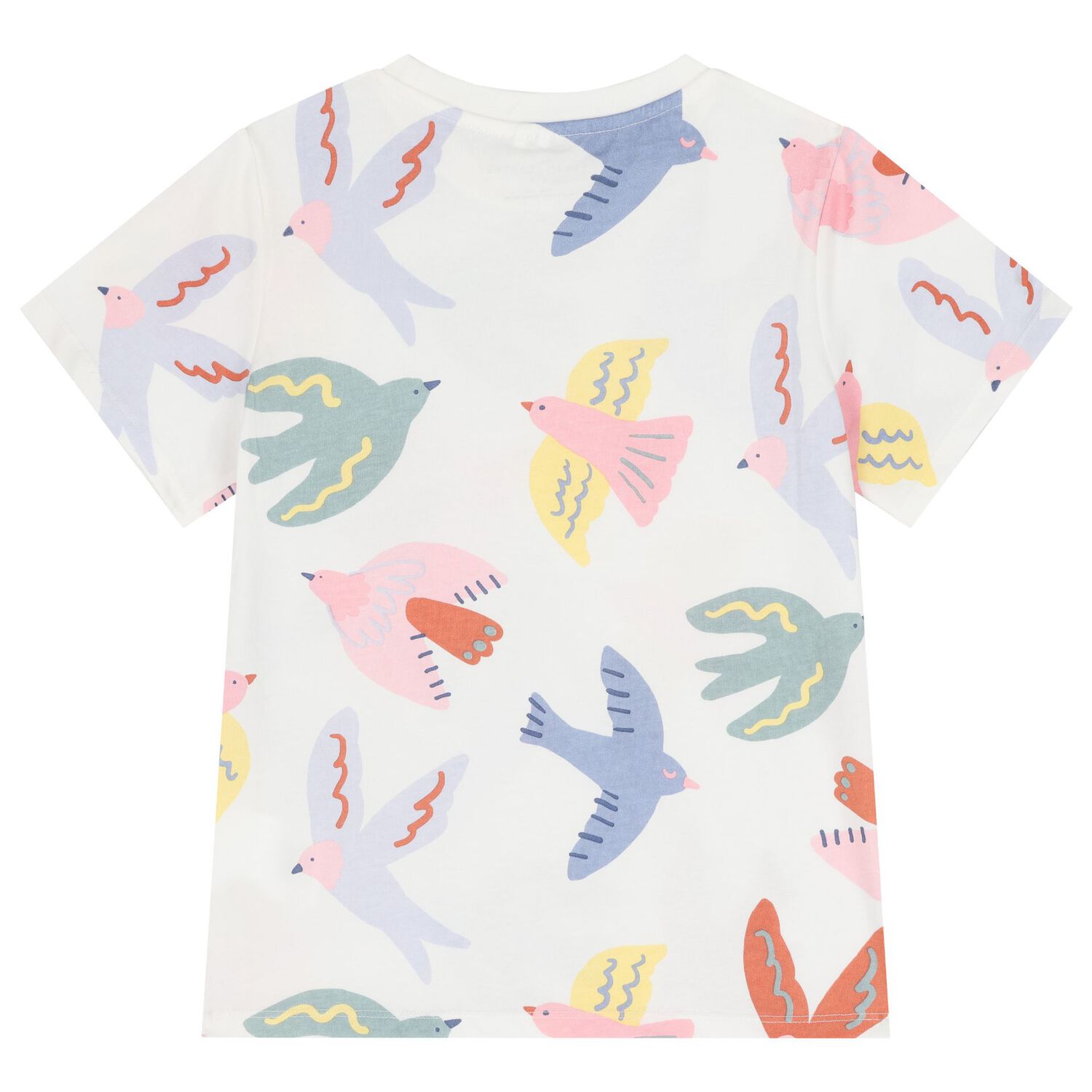 Girls White Birds T-Shirt, 1, hi-res