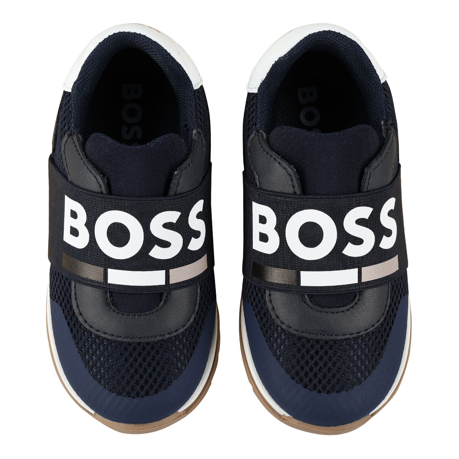 BOSS Boys Navy Blue Logo Trainers Junior Couture Bahrain