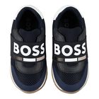 حذاء أولاد رياضى بالشعار باللون الكحلى, 2, hi-res