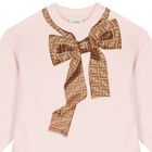 Girls Pink Logo Sweatshirt Dress, 1, hi-res