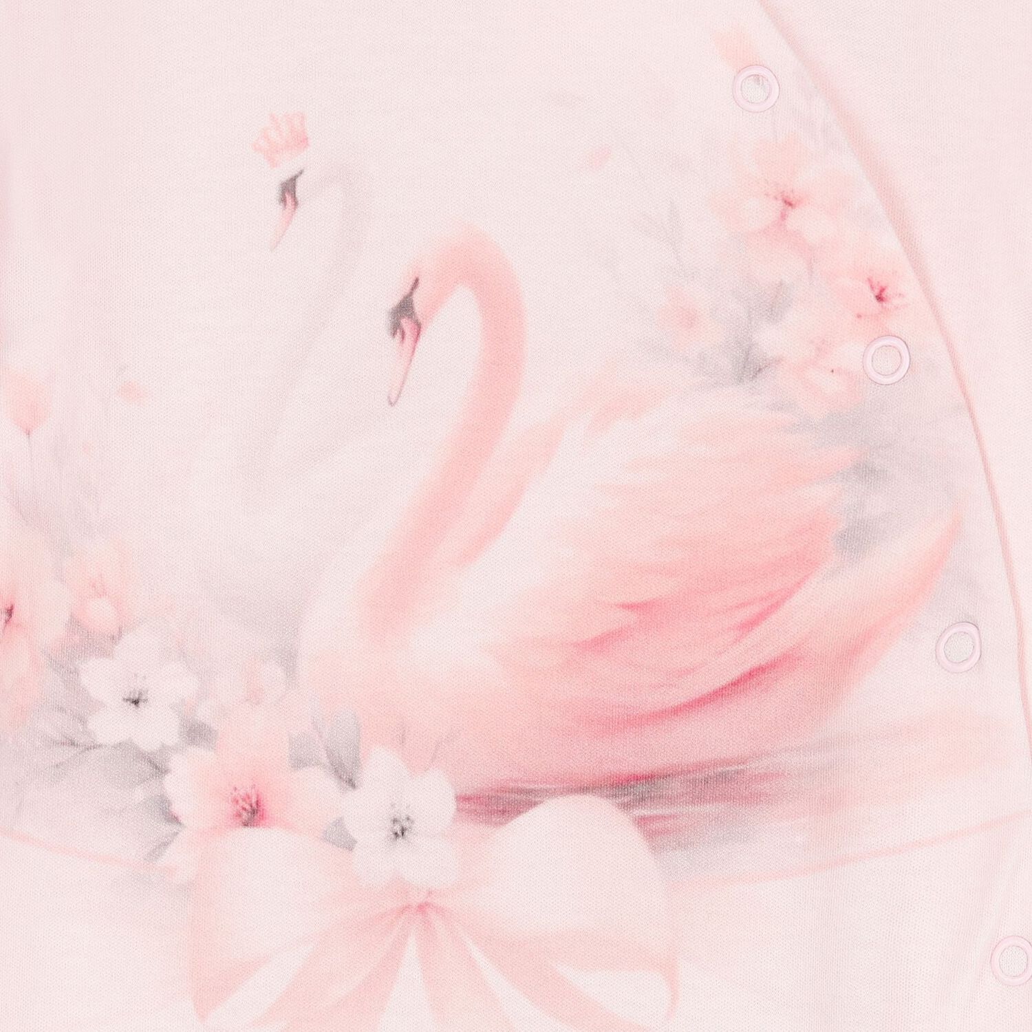 Baby Girls Pink Swan Babygrow, 1, hi-res image number null