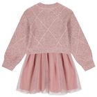Girls Pink Tulle Dress Set, 2, hi-res