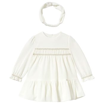 Younger Girls White Dress Set