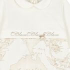 Ivory & Beige Geo Map Babygrow, 1, hi-res