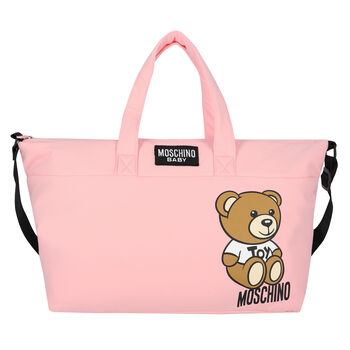 Pink Teddy Bear Logo Baby Changing Bag