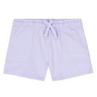Girls Lilac Logo Shorts, 2, hi-res