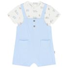 Blue & White Baby Boys Bunny Romper, 2, hi-res