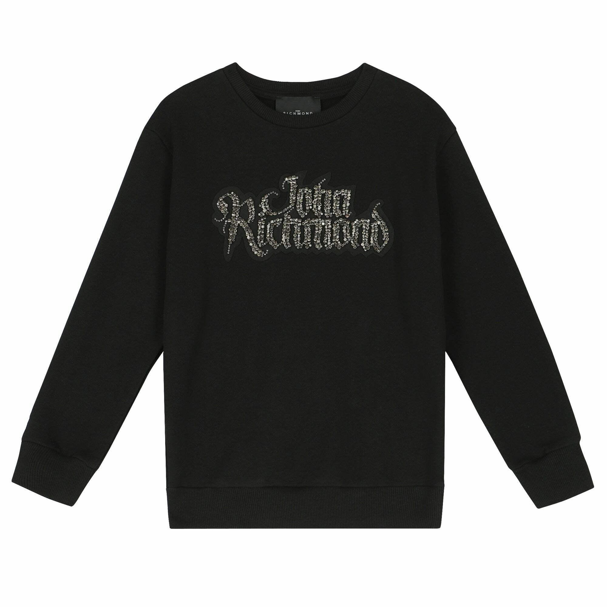 John Richmond Junior logo-print crew neck sweatshirt - White