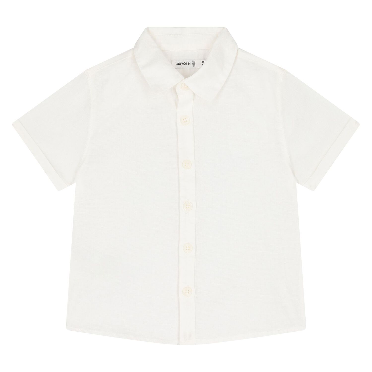 Younger Boys White & Beige Shorts Set, 1, hi-res image number null