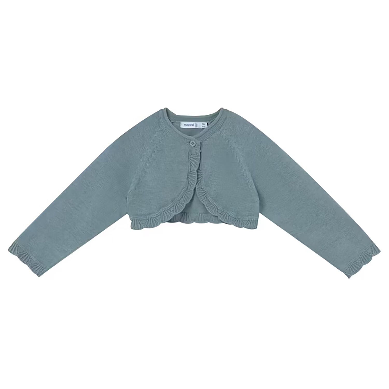 Younger Girls Green Knitted Cardigan, 3, hi-res image number null