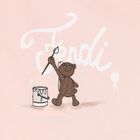 Younger Girls Pink Teddy Bear Logo T-Shirt, 2, hi-res