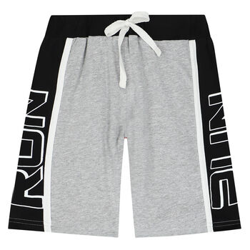 Boys Red & Grey Run Shorts