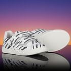 Boys White Logo Trainers, 1, hi-res